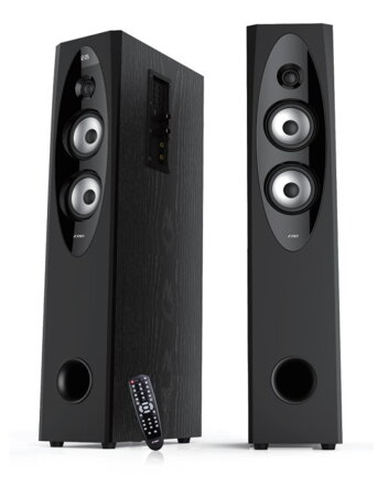 FENDA F&D repro T-60X/ 2.0/ 110W/ čierne/ drevené/ BT4.0/ NFC/ FM rádio/ USB/ optický vstup/ diaľkové ovládanie/ Karaoke