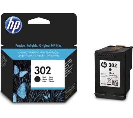 HP inkoustová kazeta 302 černá F6U66AE originál