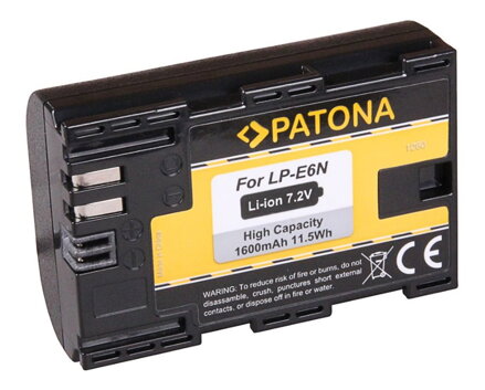 PATONA baterie pro foto Canon LP-E6/LP-E6N 1600mAh Li-Ion