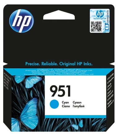 HP inkoustová kazeta 951 azurová CN050AE originál