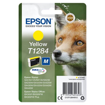 Epson inkoustová náplň/ T1284/ Singlepack T1284 DURABrite Ultra Ink/ Žlutá