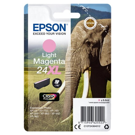 Epson inkoustová náplň/ T2436/ Singlepack 24XL Claria Photo HD Ink/ Světlá Magenta