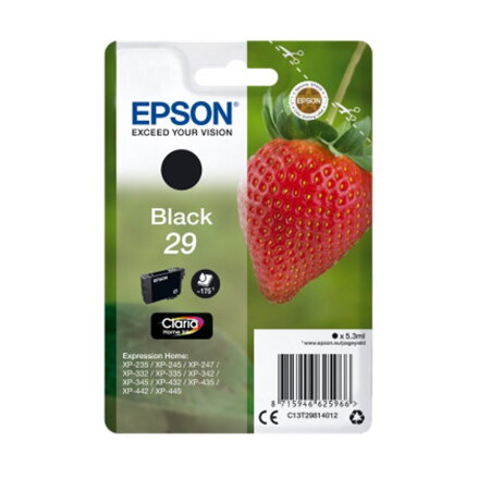 Epson inkoustová náplň/ T2981/ Singlepack 29 Claria Home Ink/ Černá