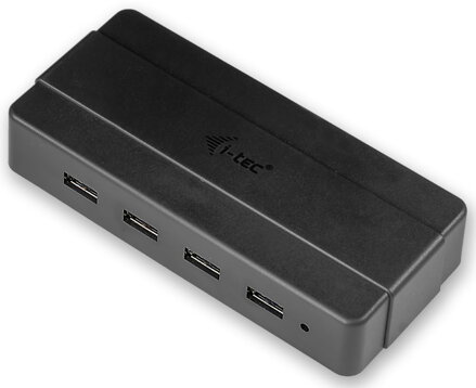 i-tec USB HUB Charging/ 4 porty/ 1 nabíjecí port/ USB 3.0/ napájecí adaptér/ černý