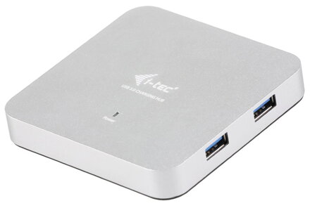 i-tec USB HUB METAL/ 4 porty/ USB 3.0/ napájecí adaptér/ kovový/ stříbrný