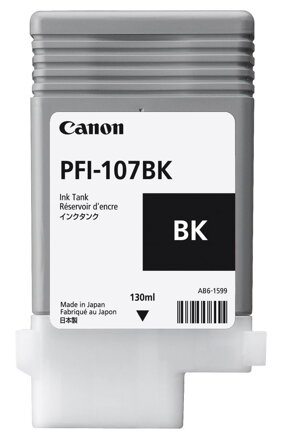 Canon inkoustová náplň PFI-107bk/ černá/ 130ml
