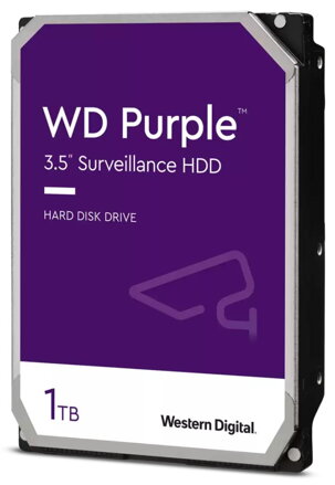 WD PURPLE 1TB / WD10PURZ / SATA 6Gb/s / Interní 3,5" / 5400rpm / 64MB