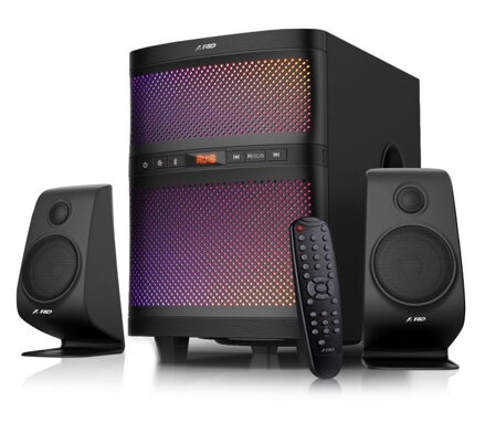 FENDA F&D repro F580X/ 2.1/ 70W/ černé/ BT4.0/ FM rádio/ USB přehrávání/ dálkové ovládání