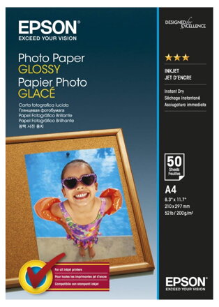EPSON fotopapír C13S042539/ A4 / Glossy/ 50ks