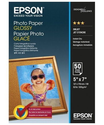 EPSON fotopapír C13S042545/ 13x18cm/ Lesklý/ 50ks