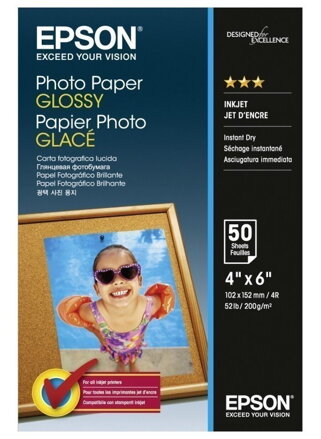 EPSON fotopapír C13S042547/ 10x15cm/ lesklý/ 50ks