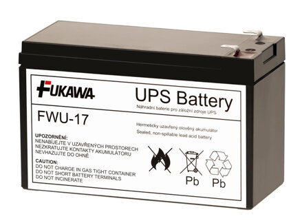 FUKAWA olověná baterie FWU-17 do UPS APC/ náhradní baterie za RBC17/ 12V/ 9Ah/ životnost 5 let