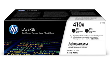 HP 410X Dvojbalení černých originálních tonerových kazet LaserJet s vysokou výtěžností