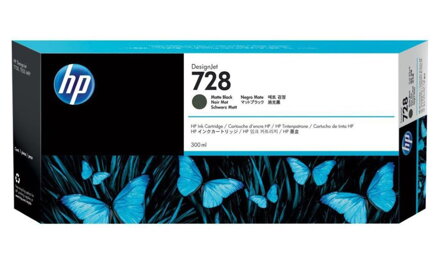 HP 728 300-ml matně černá DesignJet Ink Cartridge