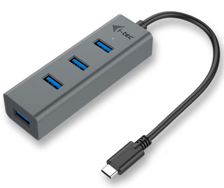 i-tec USB HUB 3.1 Type C METAL/ 4 porty/ USB 3.0/ šedý