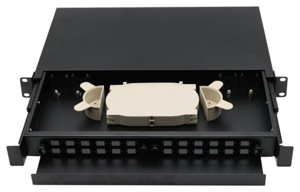 XtendLan 19" optický rozvaděč, 24x SC simplex nebo 24x LC duplex, výsuvný