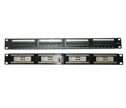 XtendLan Patch panel 19", 24 portů CAT6, 30u  Au, LSA/110