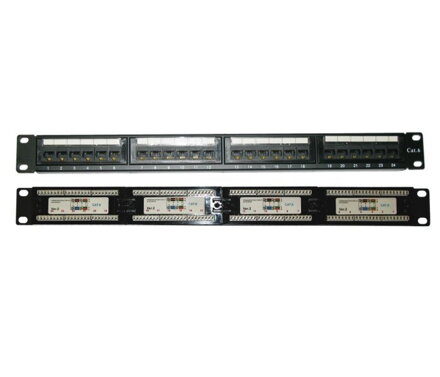 XtendLan Patch panel 19", 24 portů CAT6, 30u  Au, LSA/110