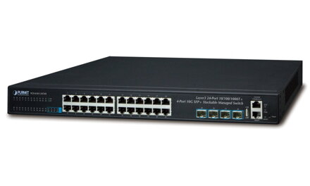 Planet SGS-6341-24T4X L2 / L3 switch 24x 1000Base-T, 4x 10Gb SFP +, Web / SNMP, L3, ACL, QoS, IGMP, IP stack