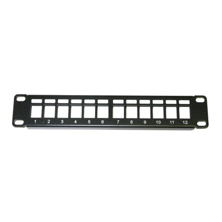 XtendLan Patch panel 10", 1U / 12 portů, neosazený