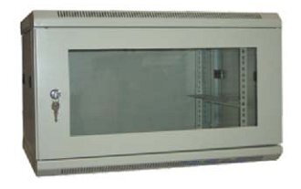 XtendLan 9U/600x450, na stenu, jednodielny , rozložený, sklenené dvere, slonovina