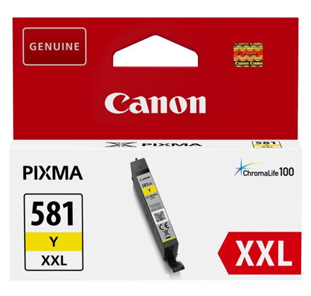 Canon inkoustová náplň CLI-581XXL/ žlutá/ 11,7 ml