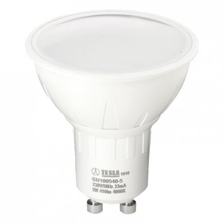 TESLA LED žárovka/ GU10/ 5W/ 230V/ 410lm/ 4000K/ denní bílá
