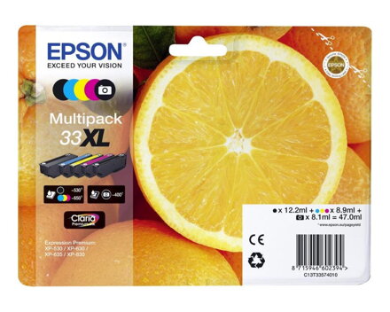 Epson inkoustové náplně - MULTIPACK/ C13T33574011/ 33XL Claria Premium/ 5 barev