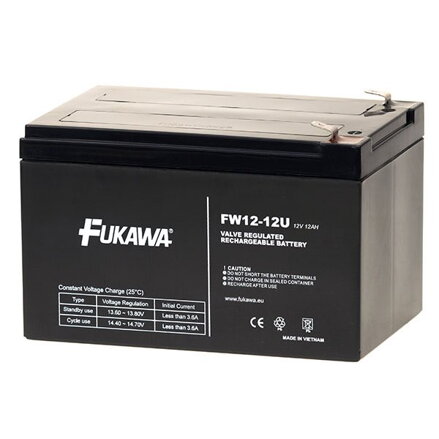 FUKAWA olověná baterie FW 12-12 U do UPS APC/ AEG/ EATON/ Powerware/ 12V/ 12Ah/ životnost 5 let/ Faston F2-6,3mm