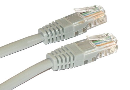 XtendLan Patch kabel Cat 5e UTP 0,3m - šedý