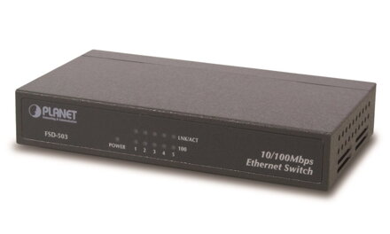Planet FSD-503 switch 5x 10 / 100Base-TX, 10 ", kov, fanless
