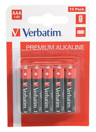 VERBATIM alkalická baterie 1,5V AAA/ blistr 10ks