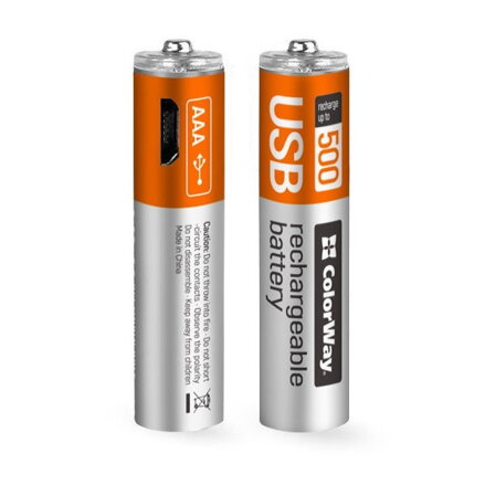 Colorway nabíjecí baterie AAA 400mAh/ USB/ 1.5V/ 2ks v balení