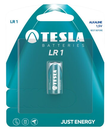 TESLA alkalická baterie LR1, blister, 1 ks