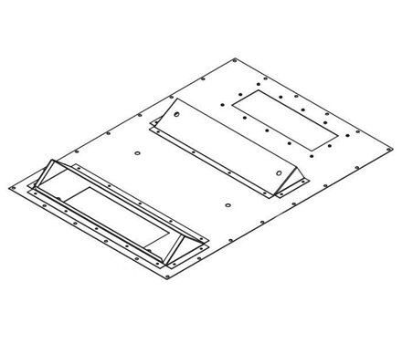 Triton Redukcia pre montáž klimatizácie X1, X2 600x800 na šírku rozv. II. RAL7035, šedá