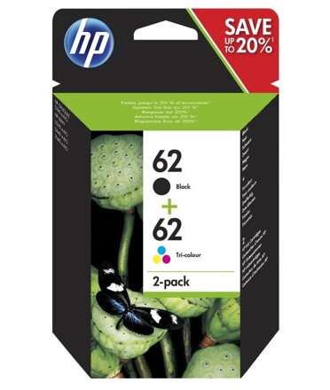 HP ink 62 (černá 4ml, barevná 4,5ml) pro HP ENVY 5540, HP ENVY 5640, HP ENVY 7640, HP OfficeJet 5740