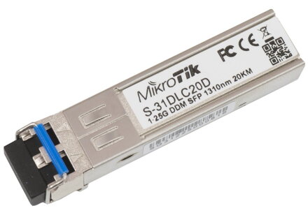 MikroTik S-31DLC20D SFP optický modul, SM, 20km, 1,25 g, 1310nm, DDM