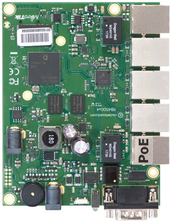 MikroTik RouterBOARD RB450Gx4 1 GB RAM, 4x 716 MHz, 5x Gbit LAN, 802.3af / at, vr. L5