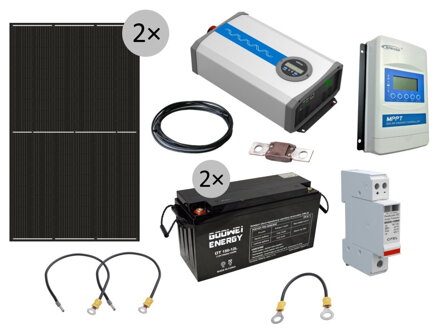 Solarmi OffGrid 2000 ostrovná solárna elektráreň, 770Wp, 2x150Ah, 2 kW