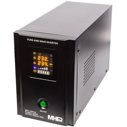 MHPower záložný zdroj MPU-1050-24, UPS, 1050W, čistý sinus, 24V