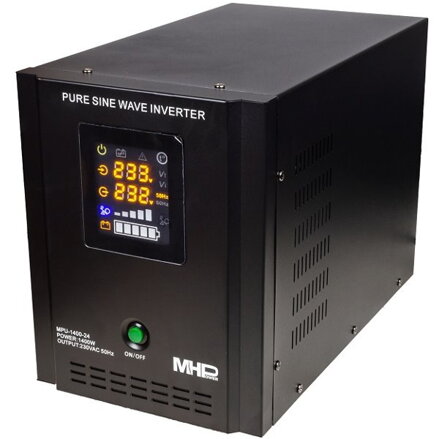 MHPower záložný zdroj MPU-1400-24, UPS, 1400W, čistý sinus, 24V