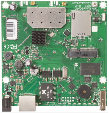 MikroTik RouterBOARD RB912UAG-2HPnD, 64MB, 802.11b / g / n, L4, 2xMMCX, 1xGLAN, miniPCIe, L4
