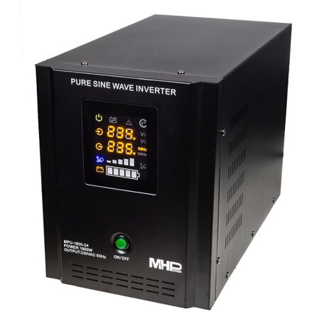 MHPower záložný zdroj MPU-1800-24, UPS, 1800W, čistý sinus, 24V