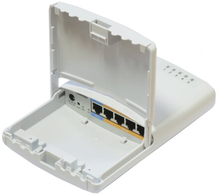 MikroTik RouterBOARD Powerbox 64 MB RAM, 650 MHz, 5x LAN, PoE in / out vr. L4