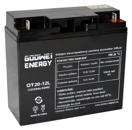GOOWEI ENERGY Pb záložný akumulátor VRLA GEL 12V/20Ah (OTL20-12)