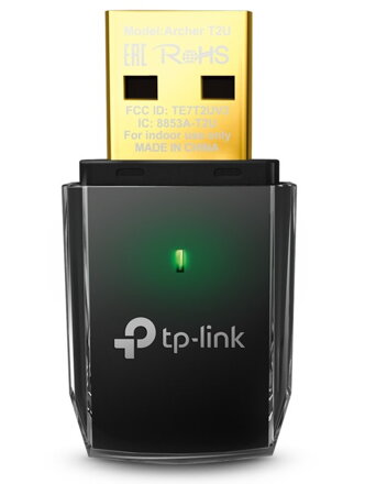 TP-Link Archer T2U Bezdrátový USB 2.0 adaptér / 2.4GHz a 5GHz / duální WIFI ac/a/b/g/n