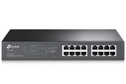 TP-Link TL-SG1016PE PoE switch, 16x GLAN vrátane 8x PoE +, 802.3af / at, 110W budget