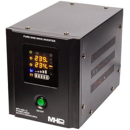 MHPower záložný zdroj MPU-500-12, UPS, 500W, čistý sinus, 12V