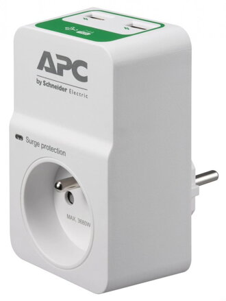 APC přepěťová ochrana Essential SurgeArrest PM1WU2-FR/ 1x zásuvka/ 2x USB