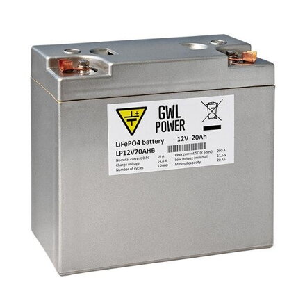 GWL/ELERIX LP12V20AHB LiFePO4 akumulátor 12V, 20Ah
